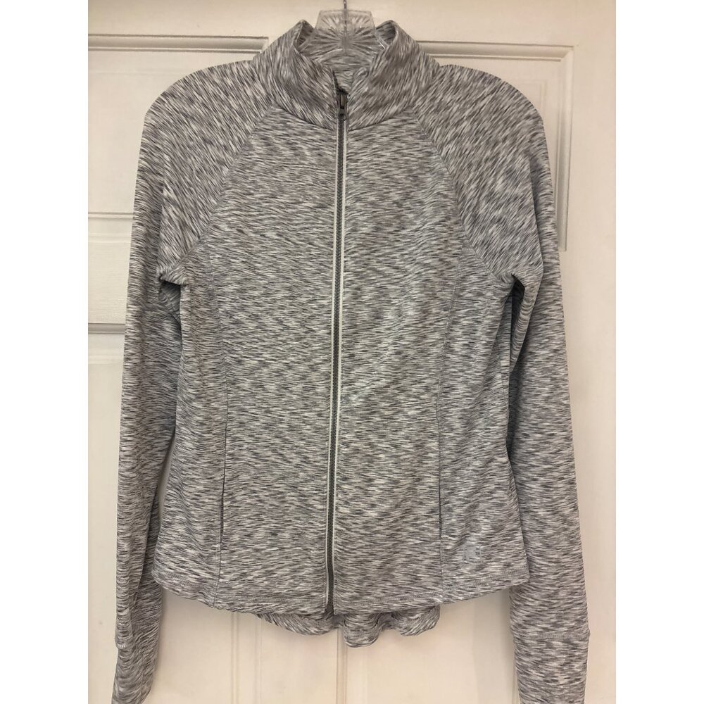 Fila Womens Grey Full-Zip Athletic Performance Running Jacket S